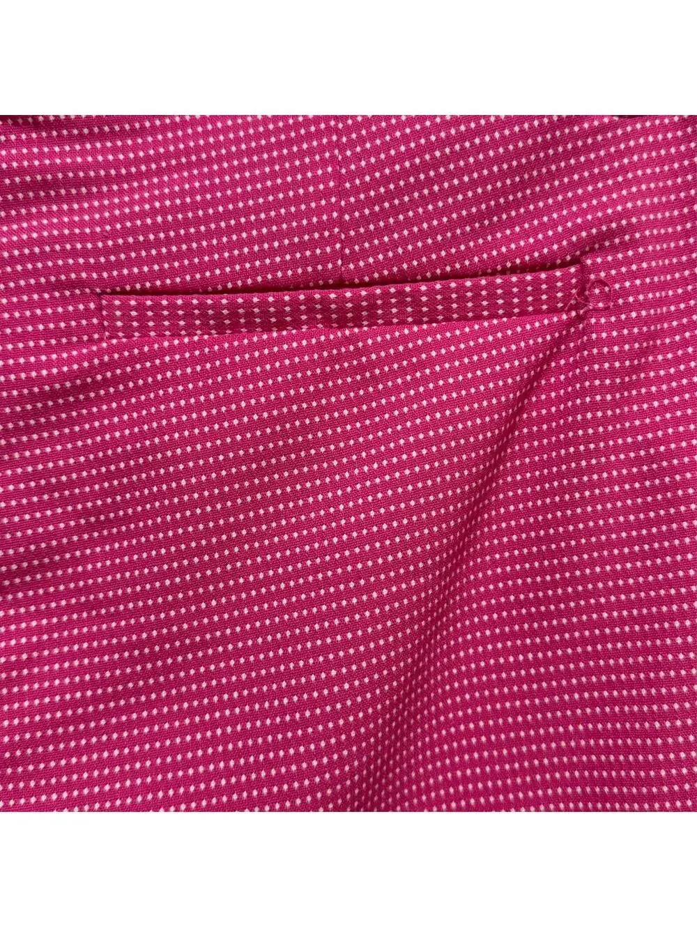 Isaac Mizrahi Women's Chino Shorts Pink White Micro Dots Bright Preppy Casual 10 - Picture 8 of 12